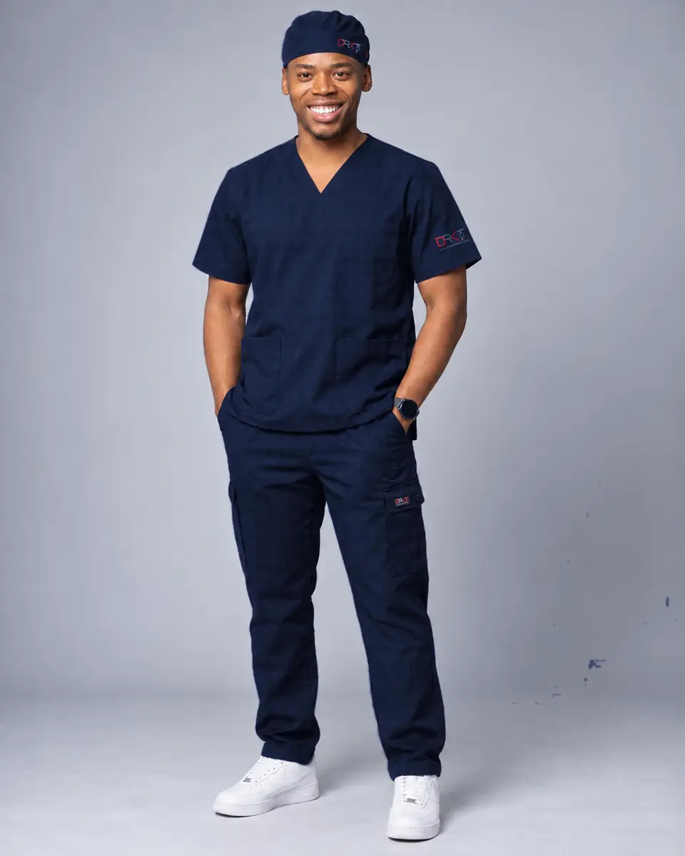 DRKT Classic unisex scrub set in navy